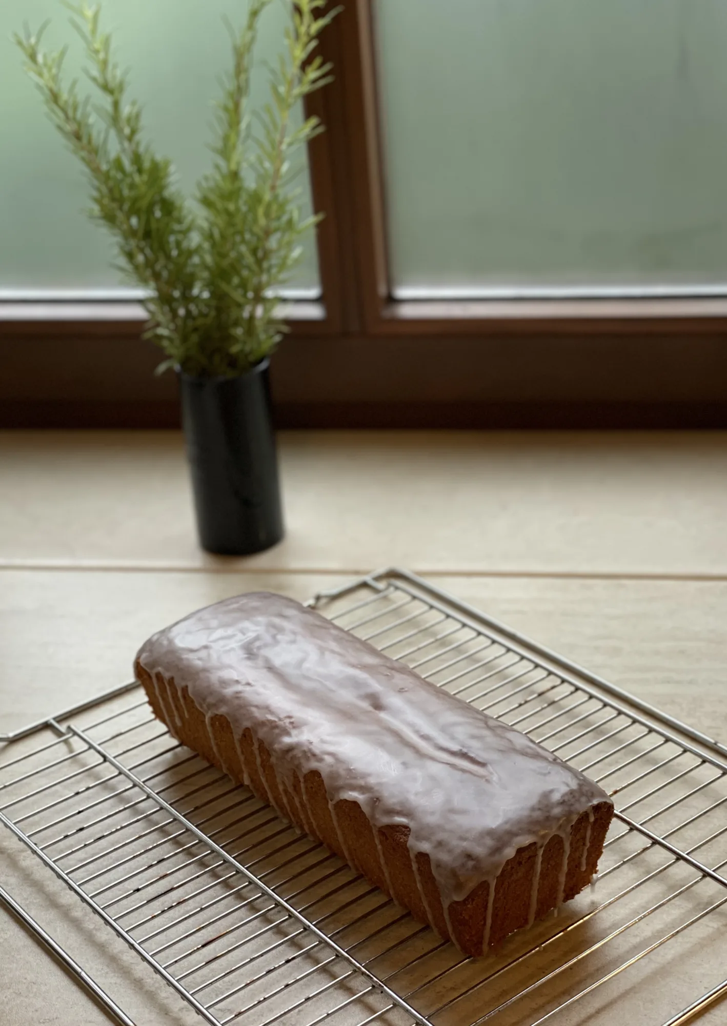Lemon Almond Cake with Sugar Glaze